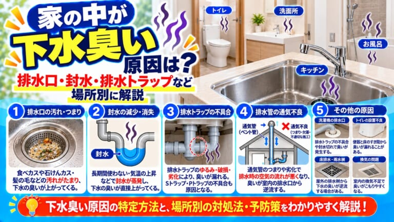 家の中が下水臭い原因ガイド