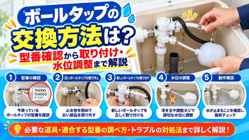 トイレのボールタップ交換方法ガイド