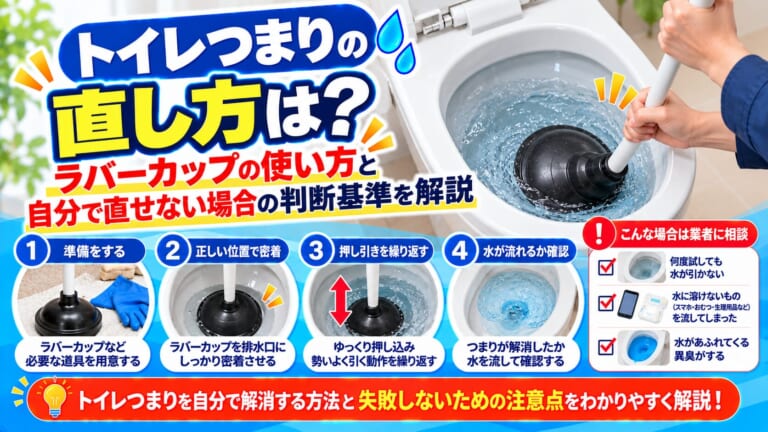 トイレつまり解消ラバーカップ講座