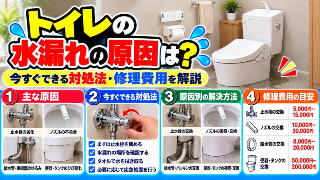 トイレの水漏れ原因と対処法ガイド