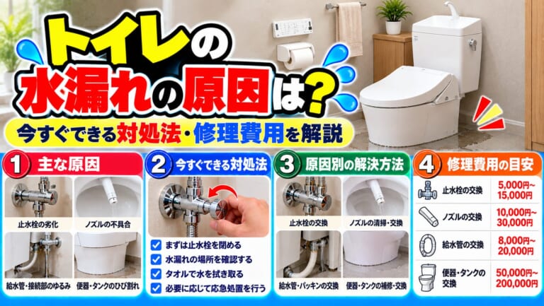 トイレの水漏れ原因と対処法ガイド