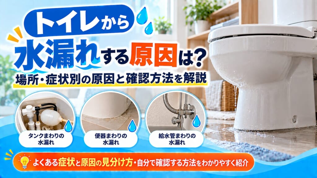 トイレ水漏れの原因と確認方法
