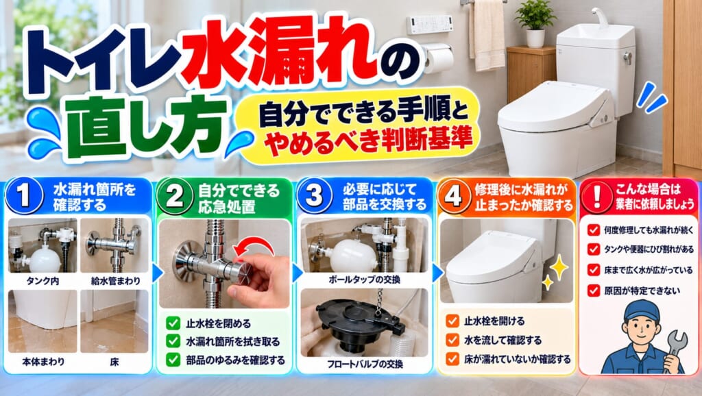 トイレ水漏れ修理ガイド