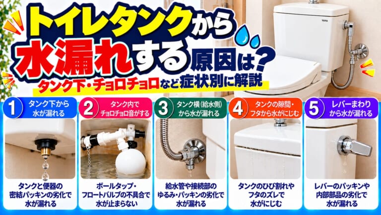 トイレタンク水漏れ原因