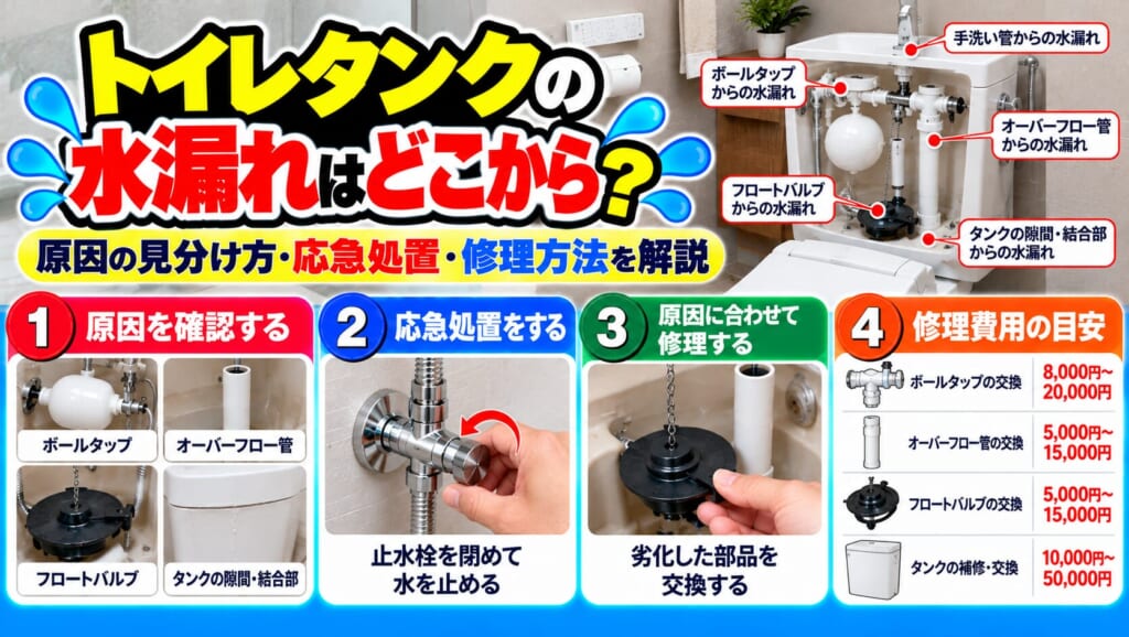 トイレタンク水漏れ対策ガイド