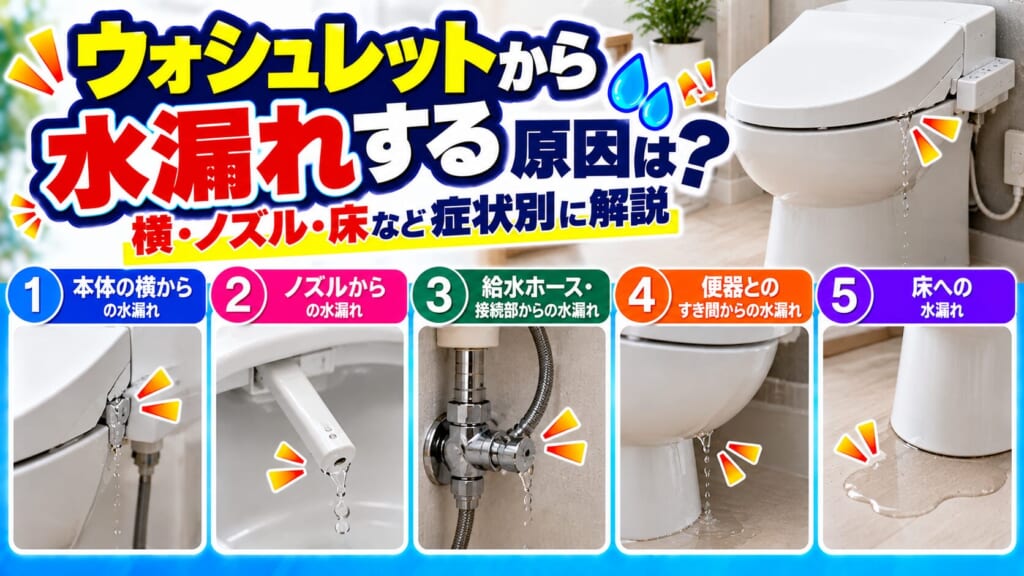 ウォシュレット水漏れ原因と対策