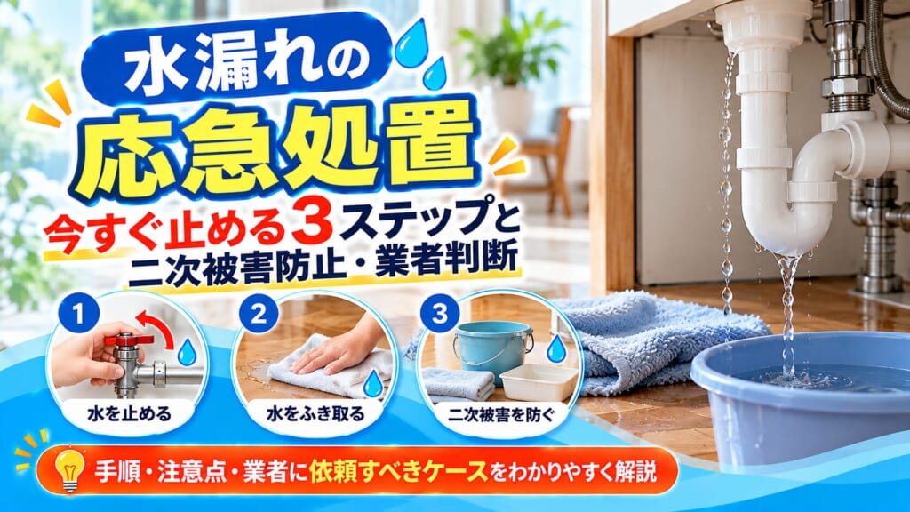 水漏れ応急処置の手順解説