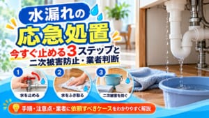 水漏れ応急処置の手順解説
