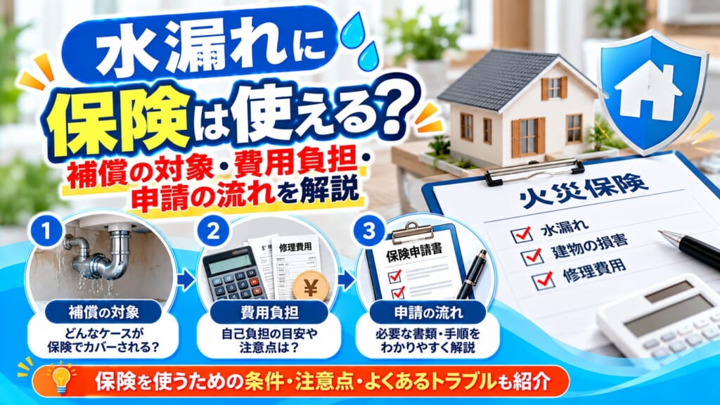 水漏れ保険ガイド：補償と申請の流れ