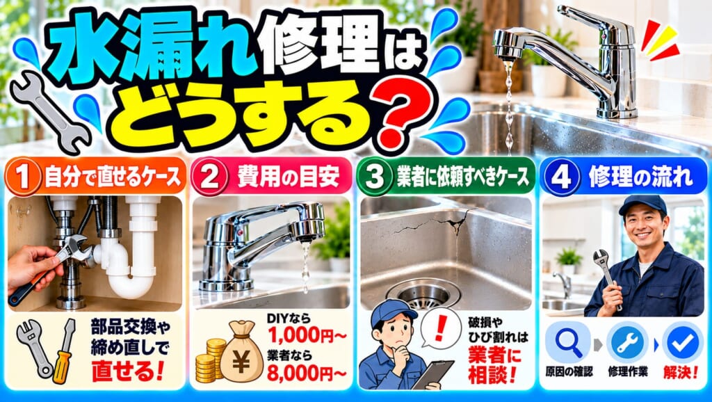 水漏れ修理ガイド 手順